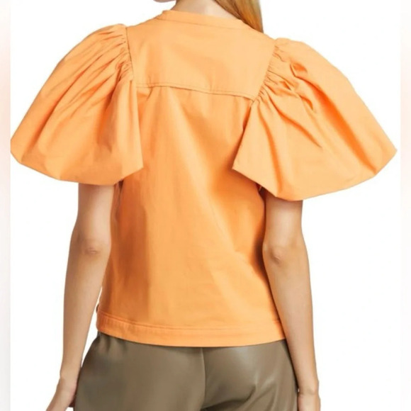 Jonathan Simkhai puff sleeve top. Size S. Hardly worn. Excellent condition. - Picture 4 of 7